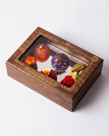Large Wooden Tea Sphere Display Box (3 servings per sphere)